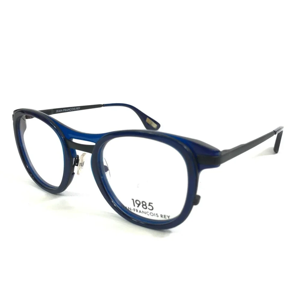 Jean-Francois Rey Eyeglasses Frames JAMES 2500 Black Blue Full Rim 49-23-140